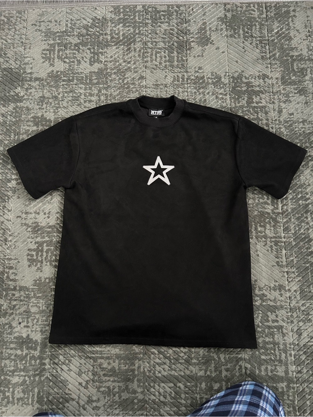 MT Black Short-Sleeve Tee with White Star